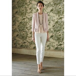 Anthropologie Cartonnier Ruffled Calin Pink Blazer